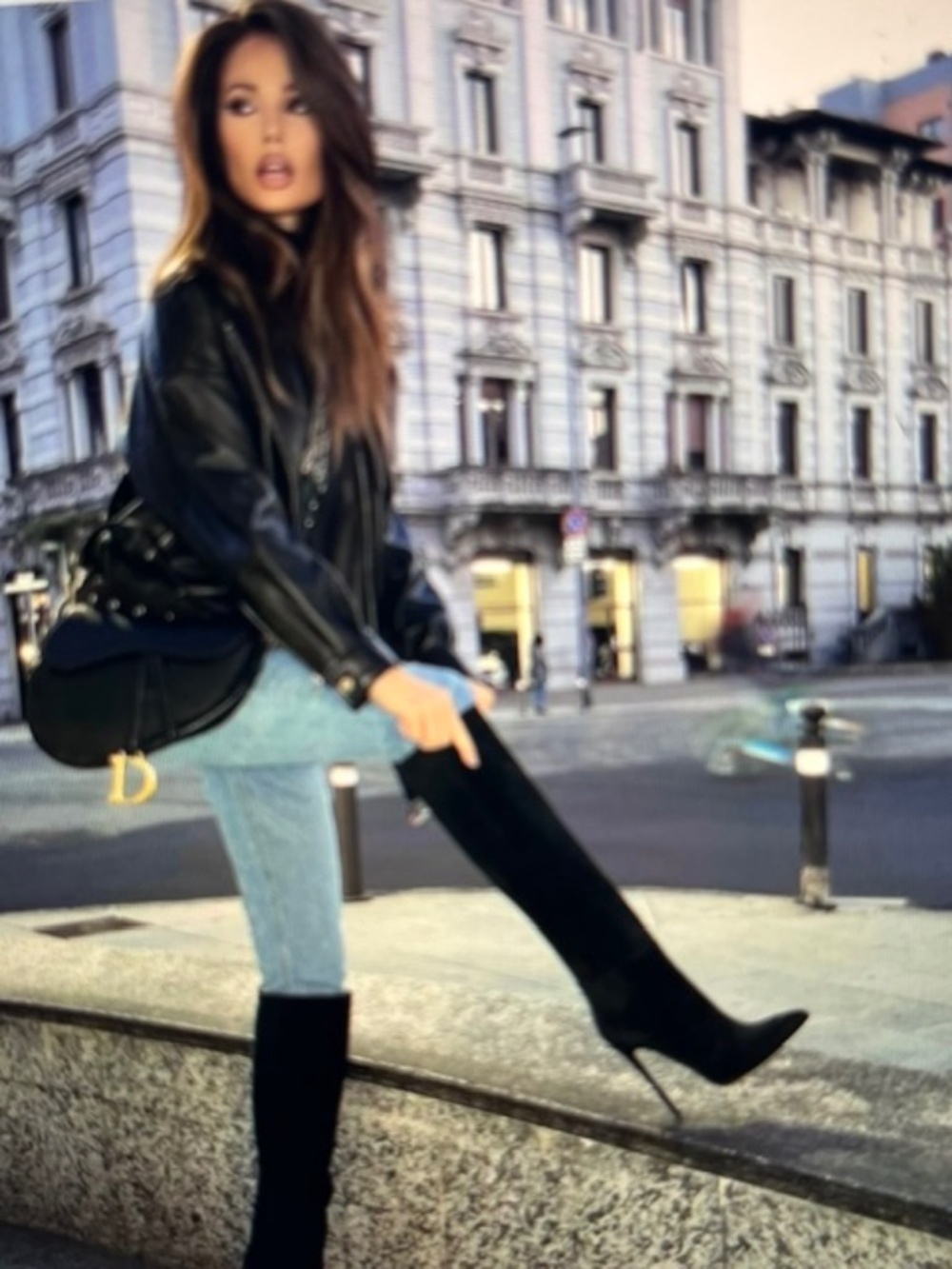 Identita Beautiful ALIEEN BLACK SUEDE Tall Pointy Boot
